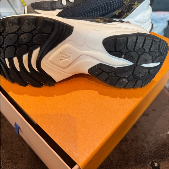 Louis Vuitton Black, White and Brown Women's Runaway Sneakers - Picture 2 of 6